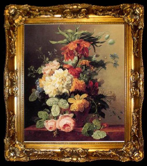 framed  unknow artist Floral, beautiful classical still life of flowers.116, ta009-2